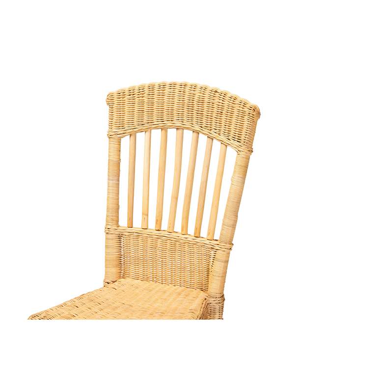 Image 3 Baxton Studio Barito Natural Brown Rattan Dining Chair more views