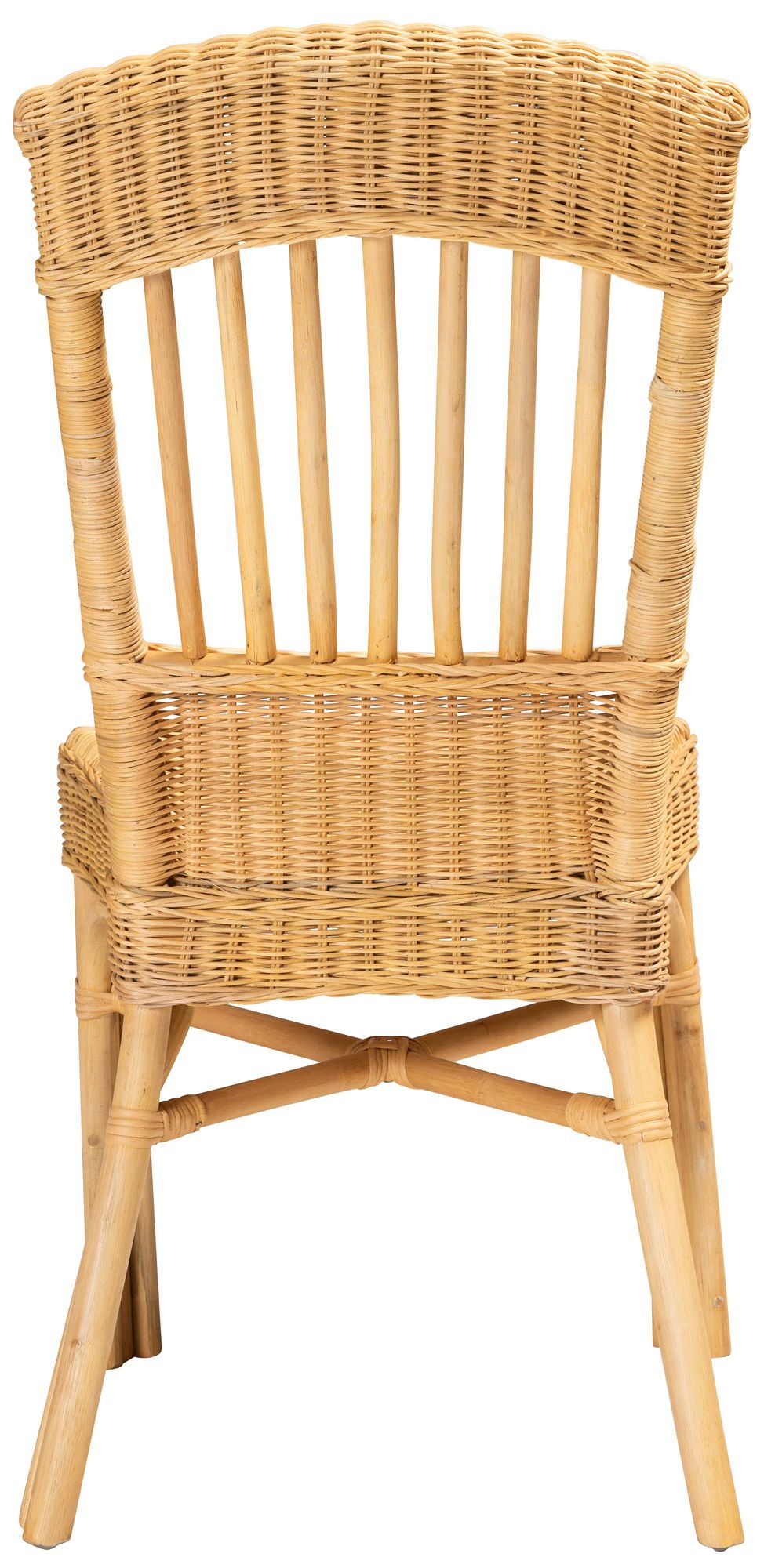 Baxton Studio Barito Natural Brown Rattan Dining Chair