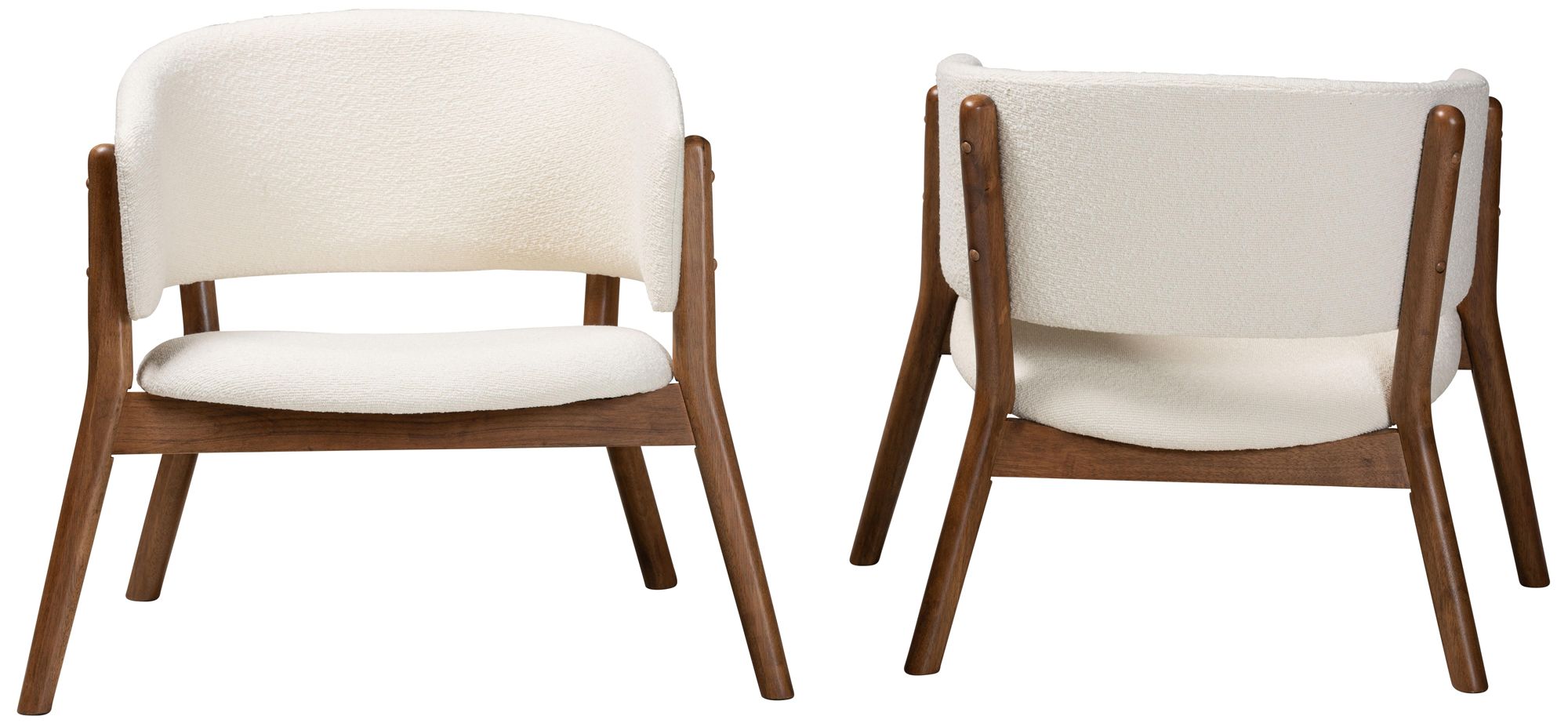 Image 6 Baxton Studio Baron 2-Piece Living Room Accent Chair Set more views