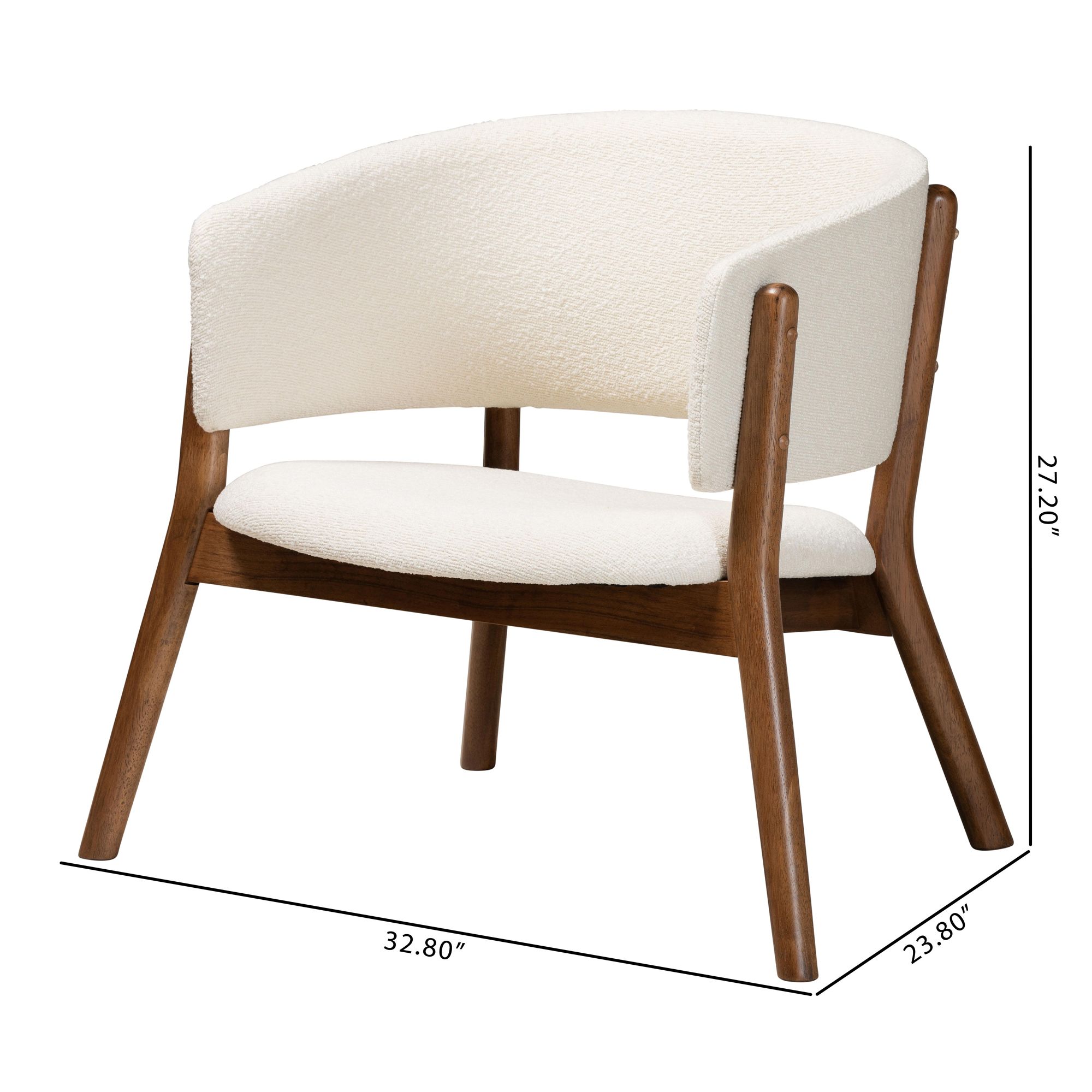 Baxton Studio Baron 2-Piece Living Room Accent Chair Set