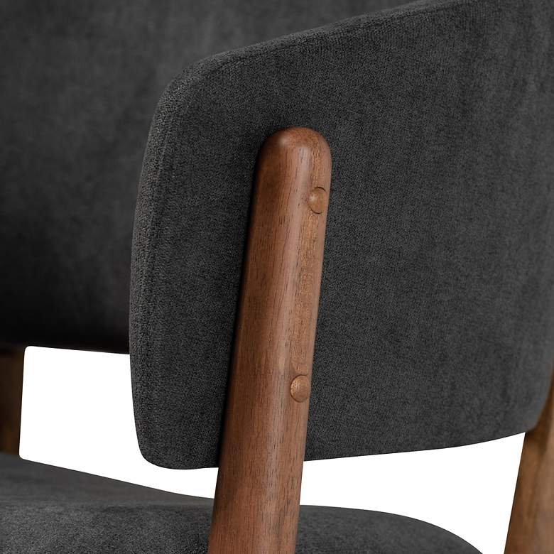 Image 3 Baxton Studio Baron Dark Gray Fabric Accent Chairs Set of 2 more views
