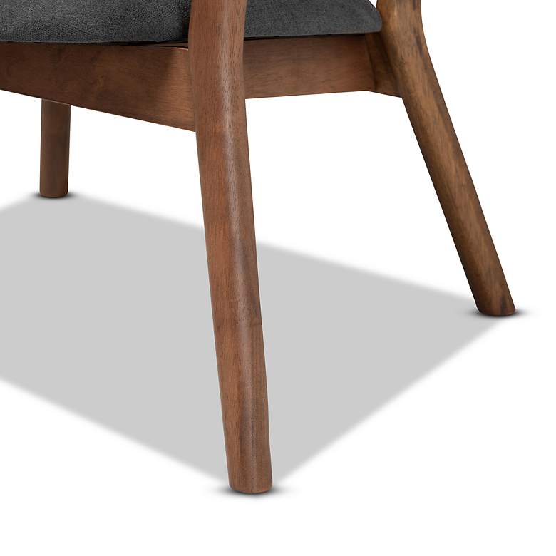 Image 4 Baxton Studio Baron Dark Gray Fabric Accent Chairs Set of 2 more views