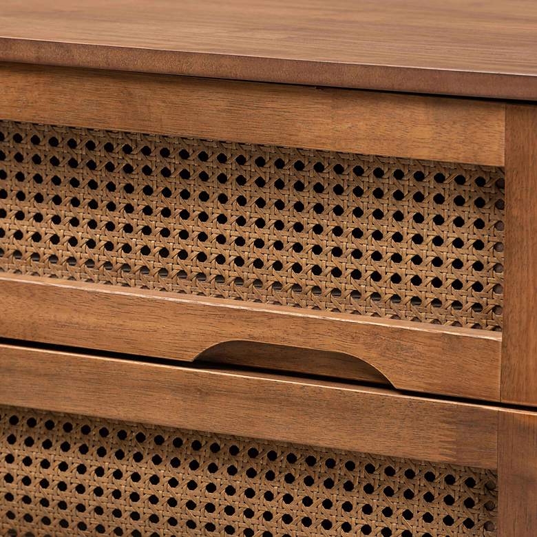Image 3 Baxton Studio Barrett 30" Wide Walnut Brown 4-Drawer Chest more views