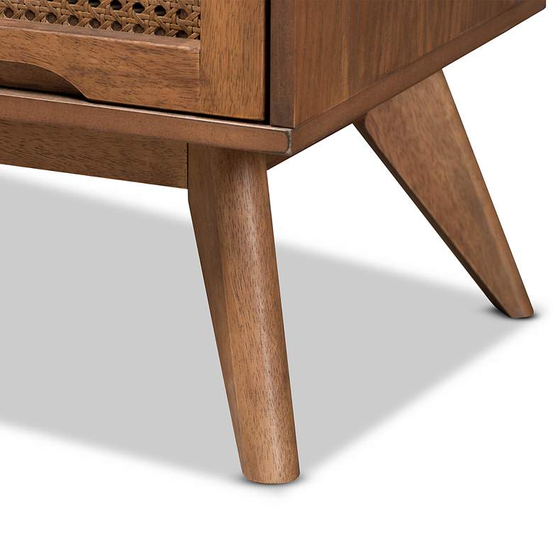 Image 4 Baxton Studio Barrett 30" Wide Walnut Brown 4-Drawer Chest more views