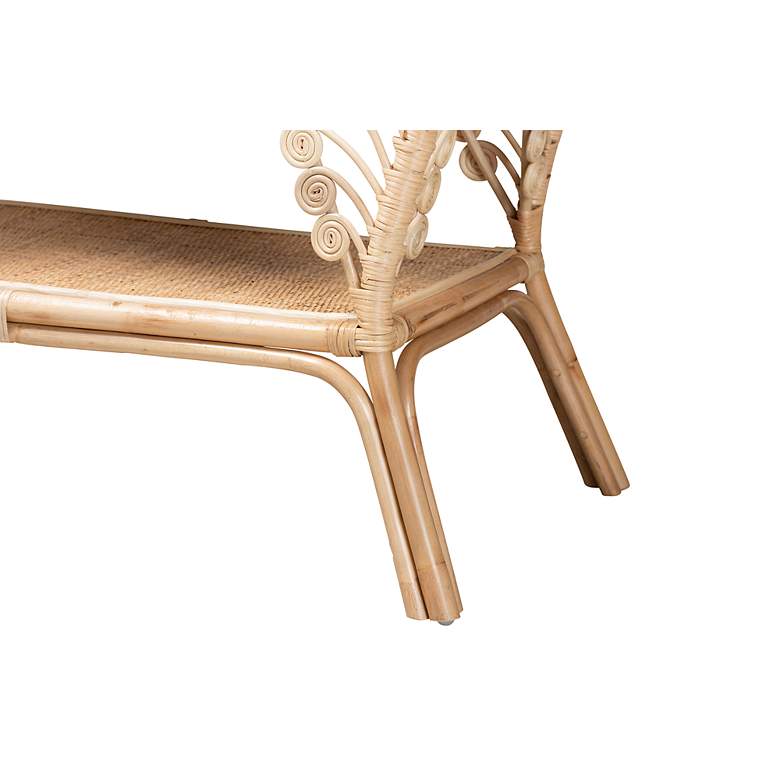 Image 4 Baxton Studio Bastet 39 1/2" Wide Natural Rattan 2-Tier Console Table more views