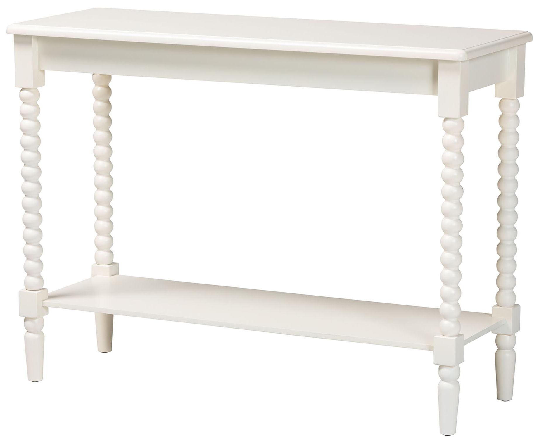 Image 2 Baxton Studio Bayard Console Table with Bobbin Legs with Shelf