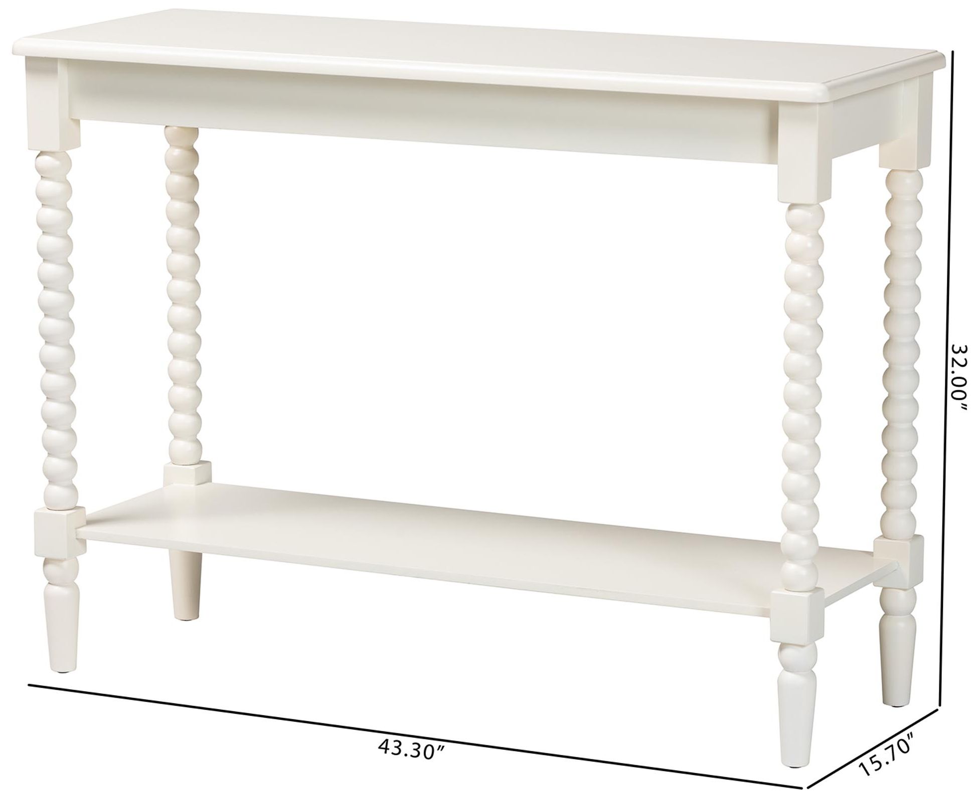 Image 7 Baxton Studio Bayard Console Table with Bobbin Legs with Shelf more views
