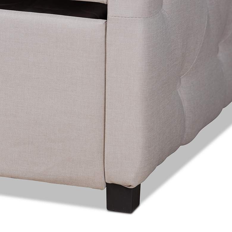 Image 4 Baxton Studio Becker Fabric Upholstered Queen Size Daybed with Trundle more views