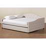 Baxton Studio Becker Fabric Upholstered Queen Size Daybed with Trundle in scene
