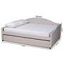Baxton Studio Becker Fabric Upholstered Queen Size Daybed with Trundle in scene