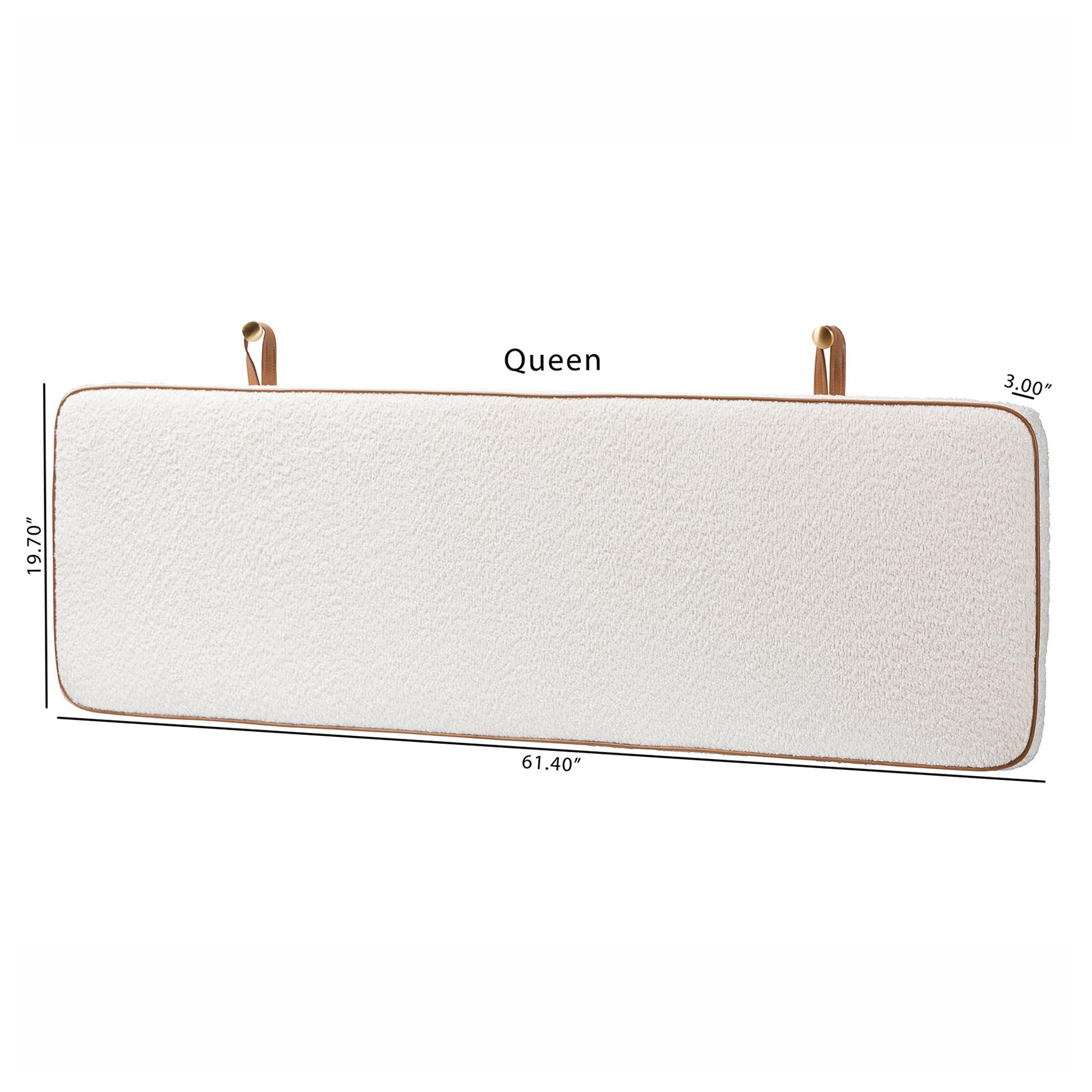 Baxton Studio Belden Boucle Upholstered Wall-Mounted Headboard