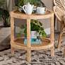 1_Baxton Studio Bella 24" Wide Natural Rattan 2-Tier End Table