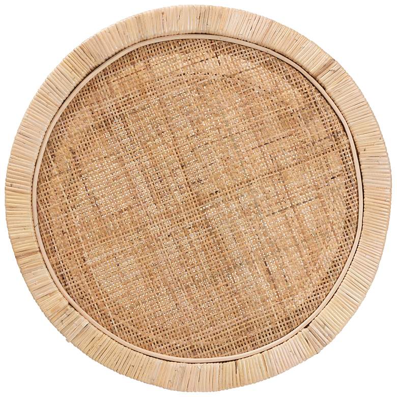 Image 4 Baxton Studio Bella 24" Wide Natural Rattan 2-Tier End Table more views