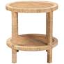 6_Baxton Studio Bella 24" Wide Natural Rattan 2-Tier End Table more views