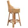 7_Baxton Studio Bella 30" Natural Brown Rattan Swivel Bar Stool more views