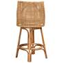 Baxton Studio Bella 30" Natural Brown Rattan Swivel Bar Stool