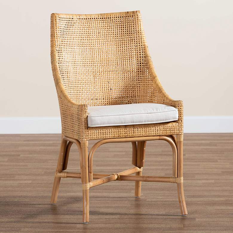 Image 1 Baxton Studio Bella Natural Brown Rattan Dining Chair