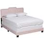 Thumbnail2 of Baxton Studio Benjen Glam Light Pink Fabric Upholstered Full Size Panel Bed