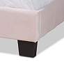 Thumbnail4 of Baxton Studio Benjen Glam Light Pink Fabric Upholstered Full Size Panel Bed more views