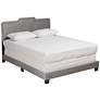 2_Baxton Studio Benjen Grey Velvet Fabric Upholstered Queen Size Panel Bed