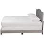 5_Baxton Studio Benjen Grey Velvet Fabric Upholstered Queen Size Panel Bed more views