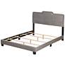 6_Baxton Studio Benjen Grey Velvet Fabric Upholstered Queen Size Panel Bed more views
