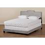 7_Baxton Studio Benjen Grey Velvet Fabric Upholstered Queen Size Panel Bed more views
