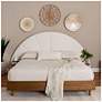 3_Baxton Studio Bernice Japandi Cream Boucle and Walnut Brown Wood Queen Bed more views