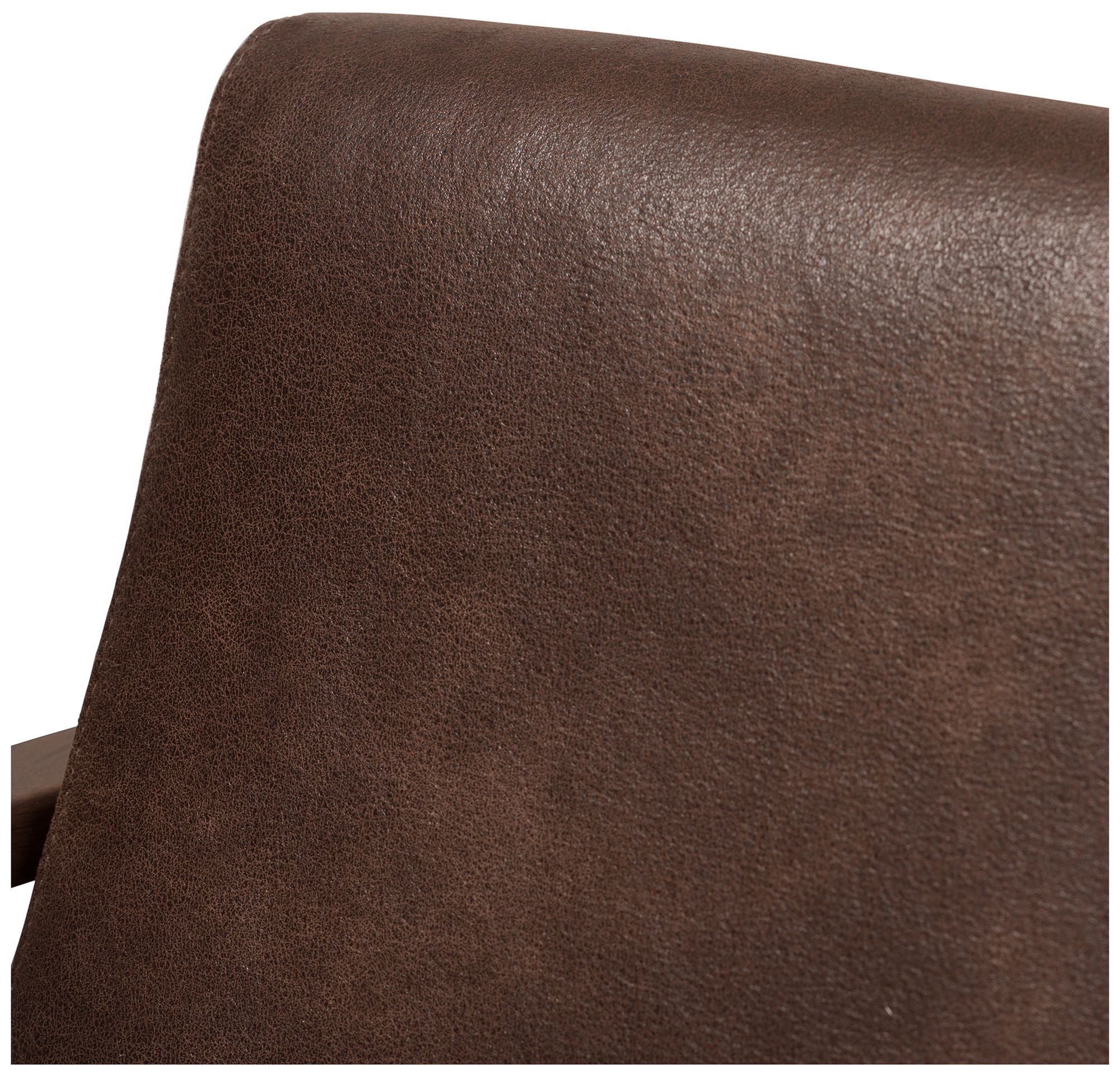 Image 6 Baxton Studio Bianca Dark Brown Distressed Faux Leather Effect Lounge Chair more views