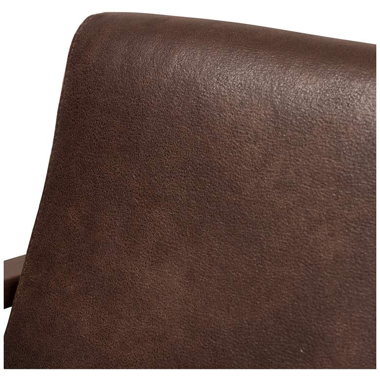Image 6 Baxton Studio Bianca Dark Brown Distressed Faux Leather Effect Lounge Chair more views