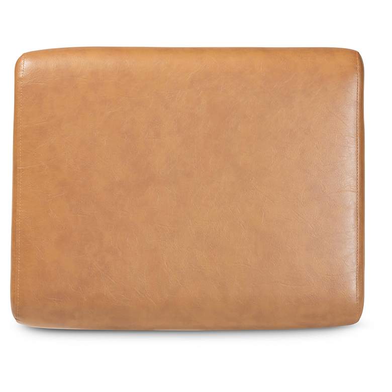 Image 3 Baxton Studio Bianca Tan Faux Leather Ottoman more views