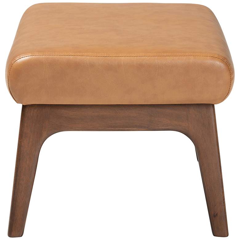 Image 7 Baxton Studio Bianca Tan Faux Leather Ottoman more views