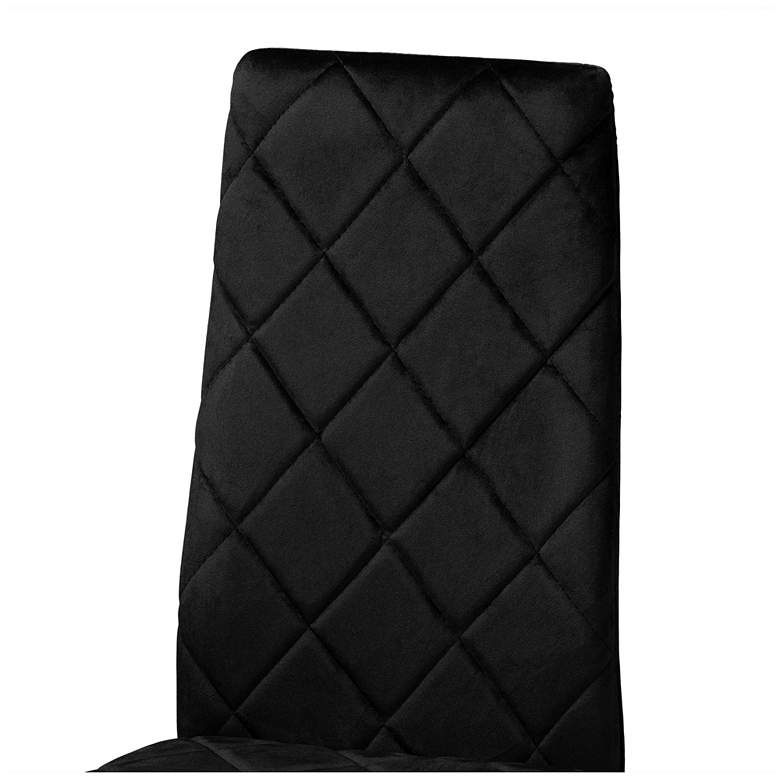 Image 4 Baxton Studio Blaise Black Fabric Upholstered 4-Piece Dining Chair Set more views