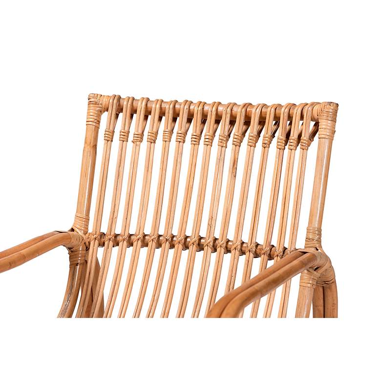 Image 3 Baxton Studio Blanca Natural Brown Rattan Accent Chair more views