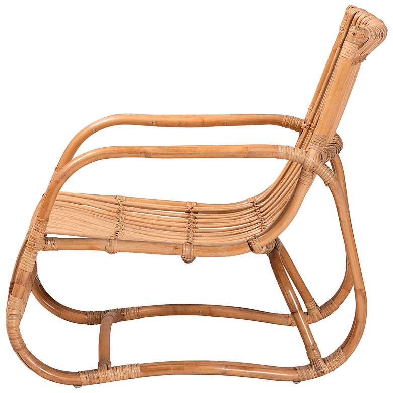 Image 7 Baxton Studio Blanca Natural Brown Rattan Accent Chair more views