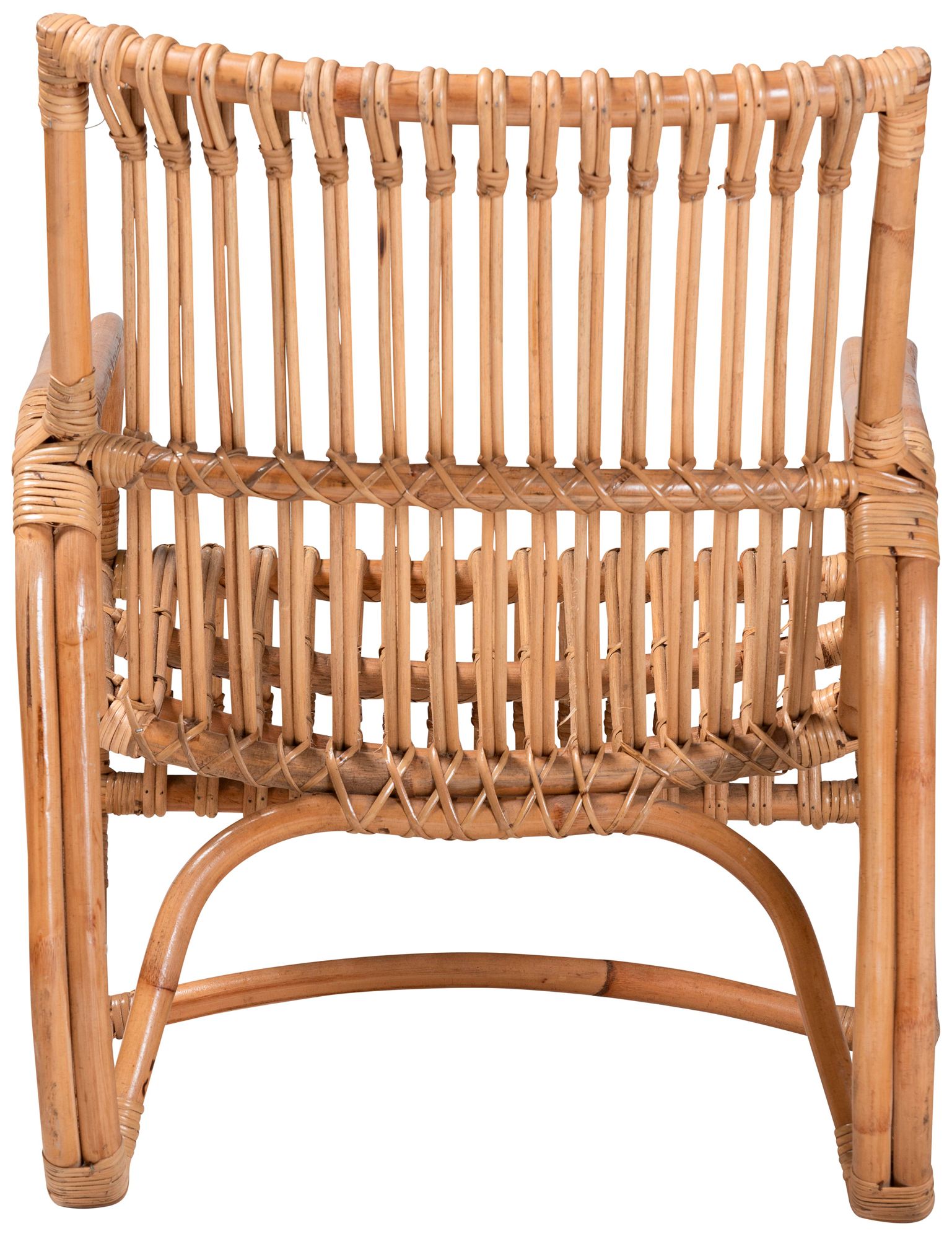 Baxton Studio Blanca Natural Brown Rattan Accent Chair