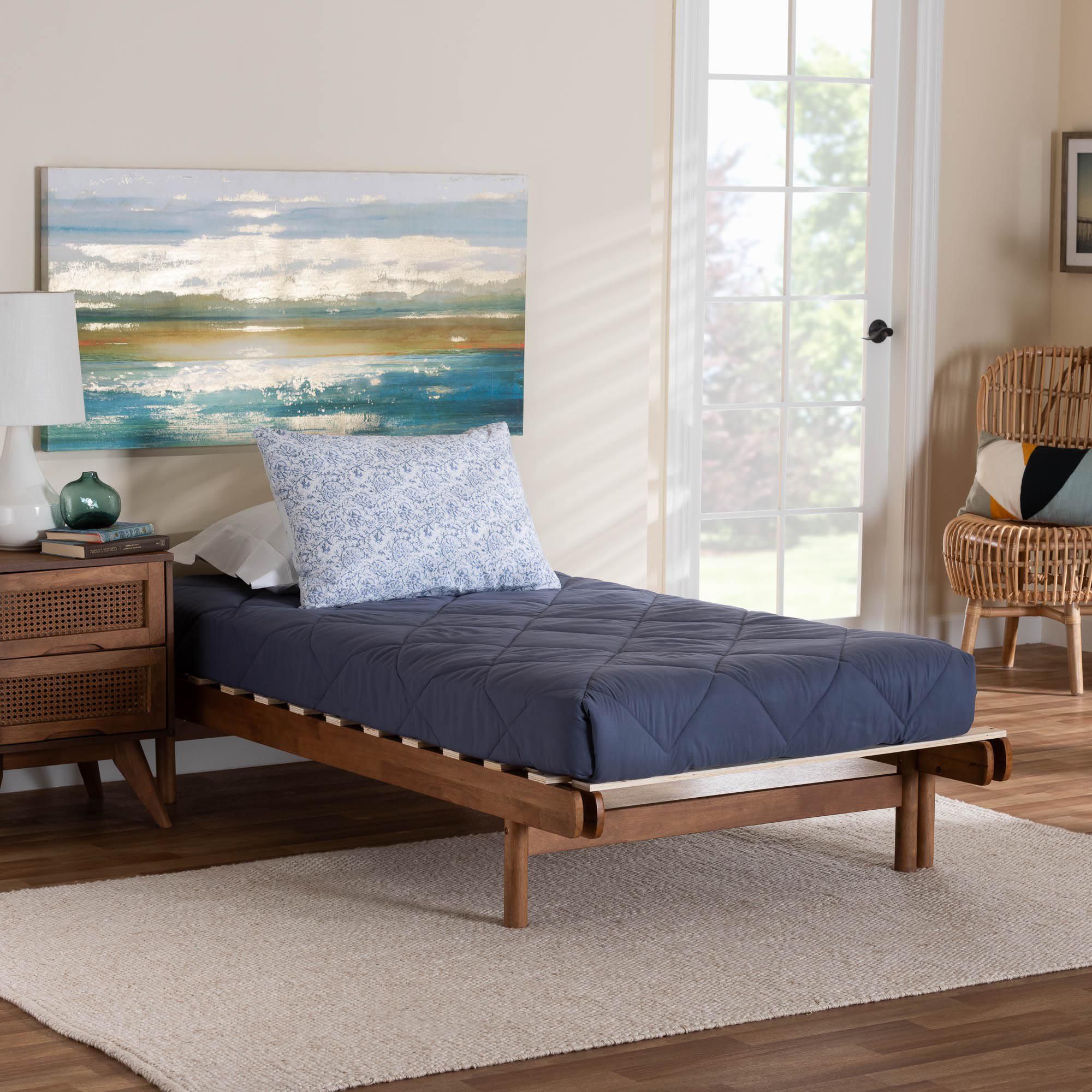 Thumbnail1 of Baxton Studio Bolivia Walnut Brown Wood Expandable Twin to King Bed Frame