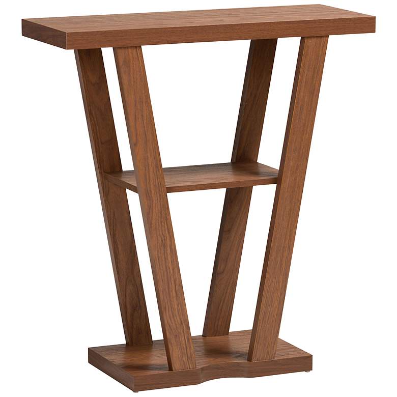 Image 2 Baxton Studio Boone 31" Wide Walnut Brown Wood Console Table
