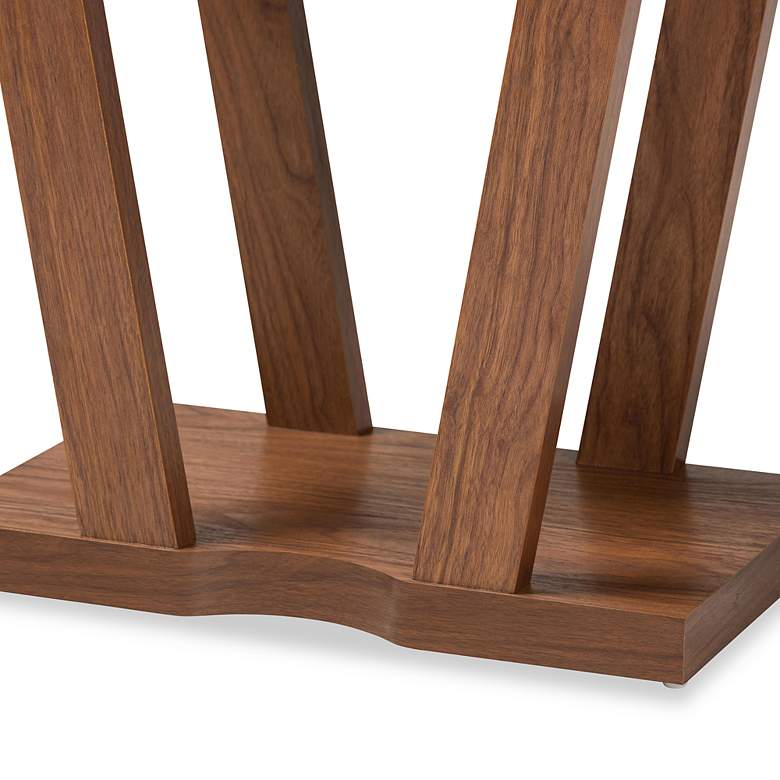 Image 3 Baxton Studio Boone 31" Wide Walnut Brown Wood Console Table more views