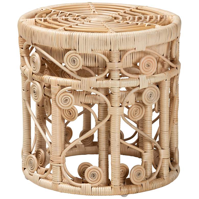 Image 6 Baxton Studio Bowie Rattan Nesting End Tables Set of 2 more views