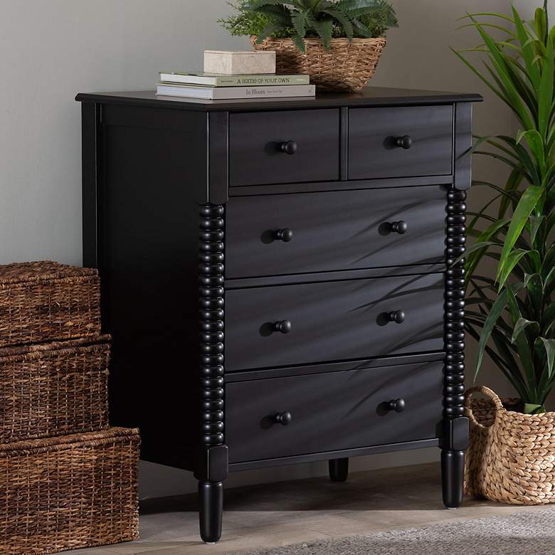 Image 1 Baxton Studio Braith 31 1/2" Wide 5-Drawer Accent Chest