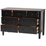 4_Baxton Studio Braith 47 1/4"W Black Wood 7-Drawer Dresser more views