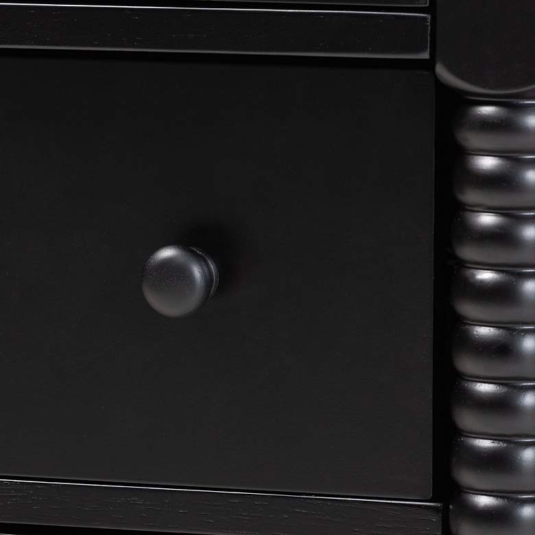 Image 7 Baxton Studio Braith 47 1/4"W Black Wood 7-Drawer Dresser more views
