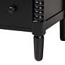 Baxton Studio Braith 47 1/4"W Black Wood 7-Drawer Dresser