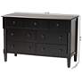 Baxton Studio Braith 47 1/4"W Black Wood 7-Drawer Dresser