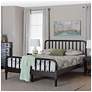 3_Baxton Studio Braith Farmhouse Black Spindle Wood Queen Size Platform Bed more views