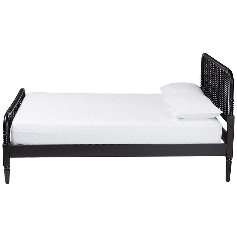 Image 4 Baxton Studio Braith Farmhouse Black Spindle Wood Queen Size Platform Bed more views