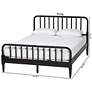 Baxton Studio Braith Farmhouse Black Spindle Wood Queen Size Platform Bed