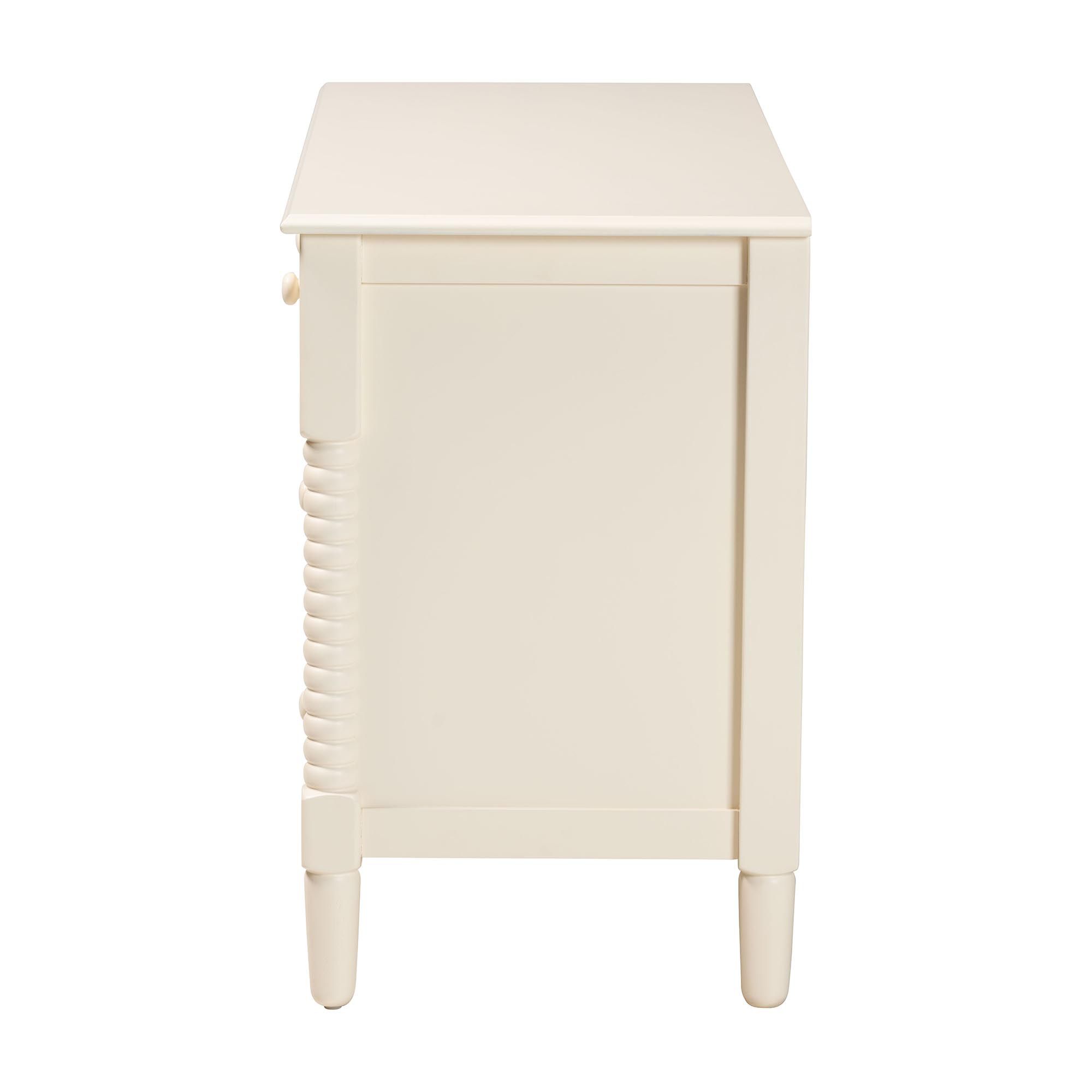 Image 5 Baxton Studio Braith Farmhouse Ivory Spindle Wood 7-Drawer Dresser more views