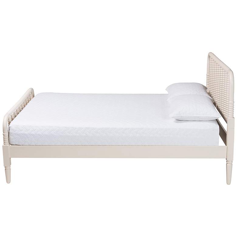 Image 4 Baxton Studio Braith Farmhouse Ivory Spindle Wood Queen Size Platform Bed more views